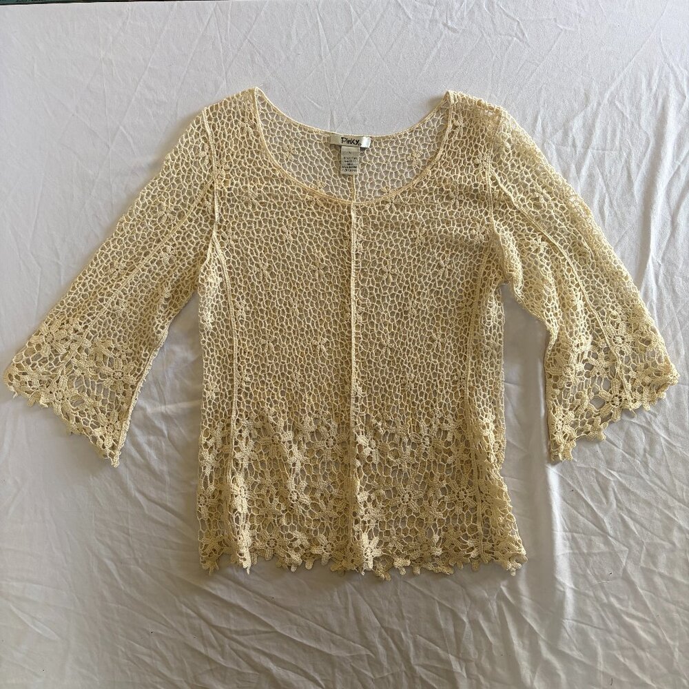 Long Sleeve Crochet Shirt